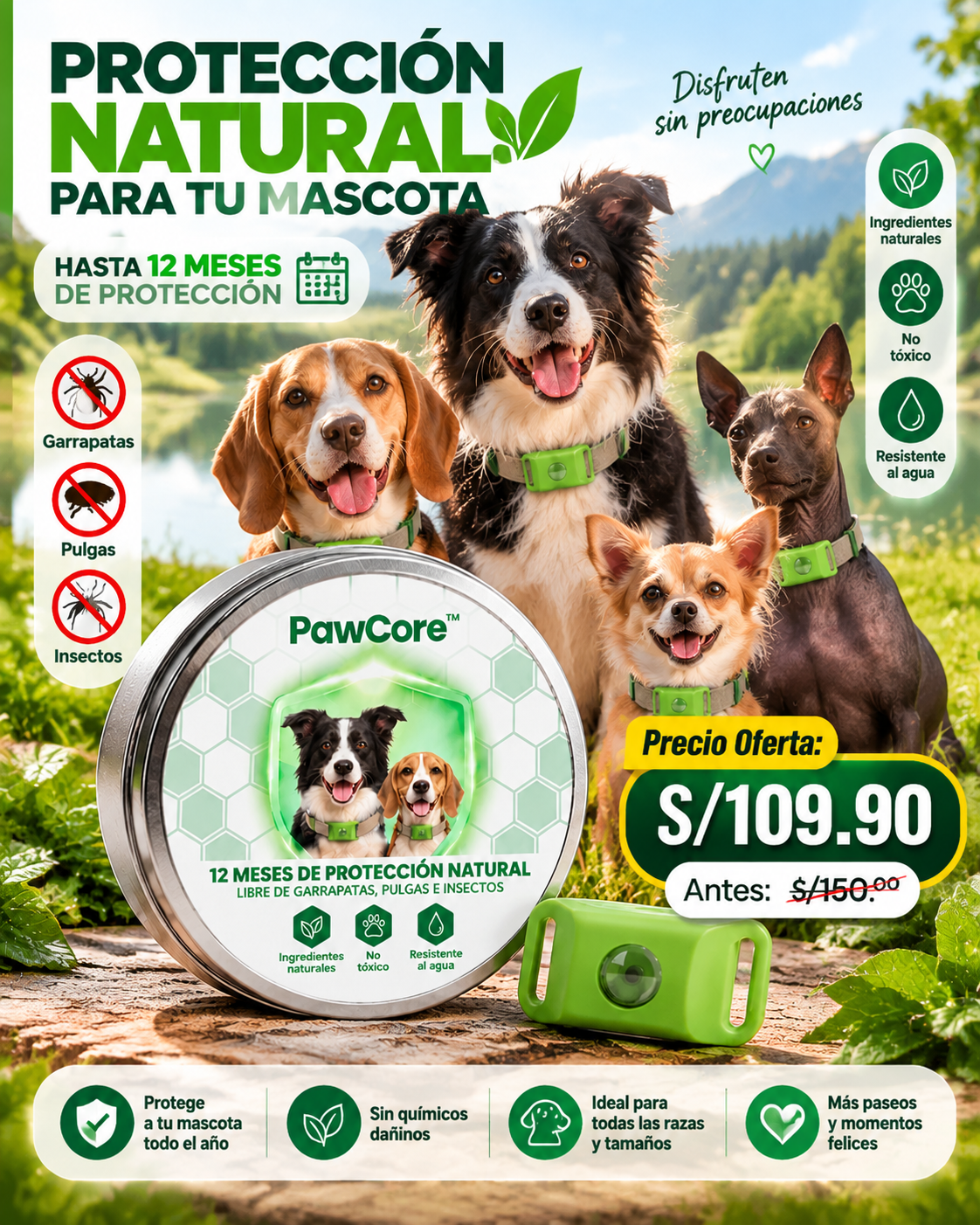 Protección Natural Contra Pulgas y Garrapatas